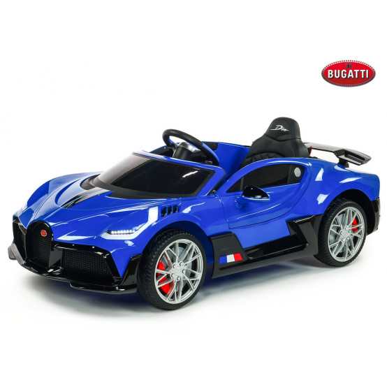 Licenční sporťák Bugatti Divo s 2.4G DO, EVA koly, koženou sedačkou a odpružením, MODRÉ LAKOVANÉ